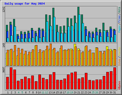 Daily usage for May 2024