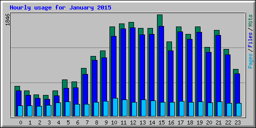 Hourly usage for January 2015