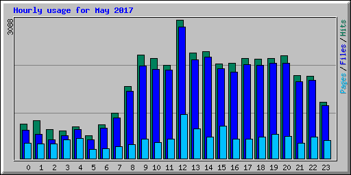 Hourly usage for May 2017
