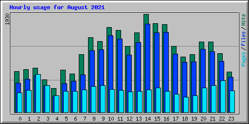 Hourly usage for August 2021
