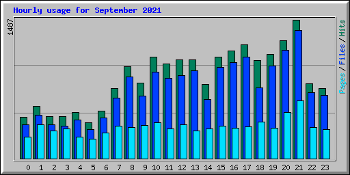 Hourly usage for September 2021
