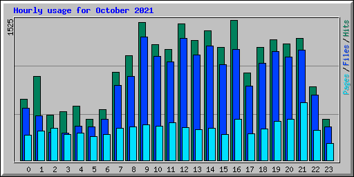 Hourly usage for October 2021