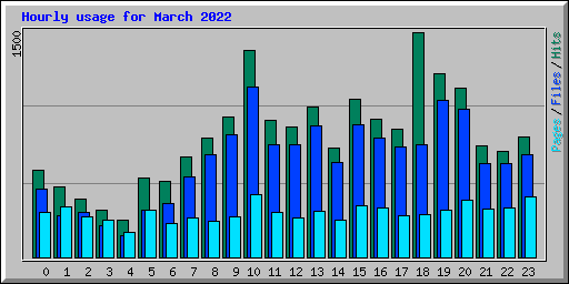 Hourly usage for March 2022
