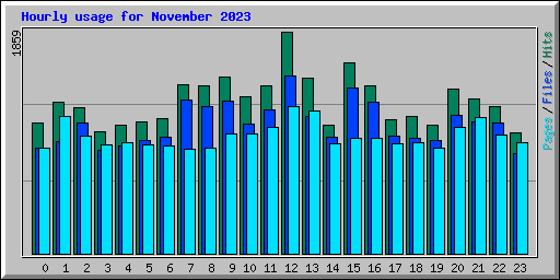 Hourly usage for November 2023