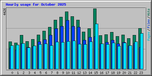 Hourly usage for October 2025