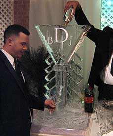 Martini Glass Luge created by Ice Miracles Long Island, New York, LI, NY