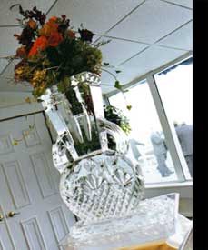 Vase created by Ice Miracles Long Island, NY